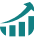 Patient Progress Analytics Chart icon with an arrow going up