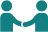 Two-person figure icon representing support and collaboration in healthcare journeys.